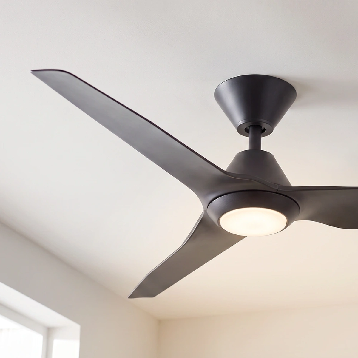 fanco-infinity-id-dc-48-inch-ceiling-fan-with-led-light-black-angled-close-up-insitu