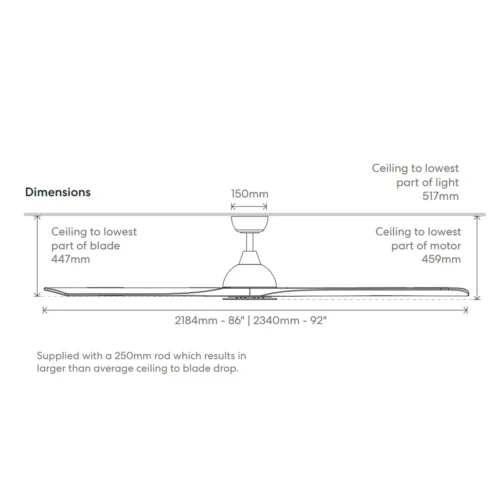 fanco-sanctuary-dc-ceiling-fan-80-inch-and-92-inch-dimensions-no-light-and-with-light