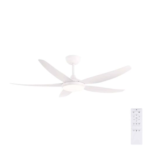Brilliant Amari DC Ceiling Fan Remote with Dimmable CCT LED Light - White 56"