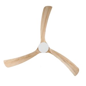 Fanco Sanctuary DC Ceiling Fan with Natural Timber Blades - White 70" - Image 2