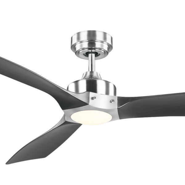 Mercator Ikuü Minota Smart DC Ceiling Fan with Remote - Black and Dark Timber-style 52"