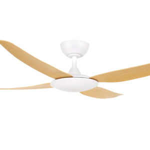 Brilliant Amari DC Ceiling Fan with Remote - White & Oak 52" - Image 2