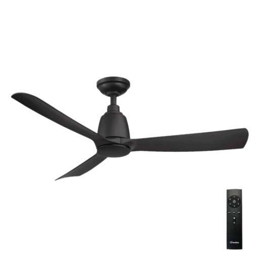 Three Sixty Kute 3-blade DC Ceiling Fan with Remote in Black 44-inch