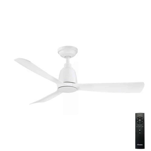 Three Sixty Kute 3-blade DC Ceiling Fan with Remote in White 44-inch