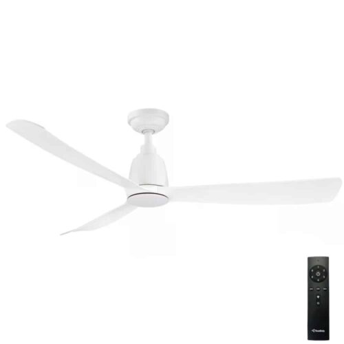 Three Sixty Kute 3-blade DC Ceiling Fan with Remote in White 52-inch