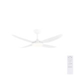 Brilliant Amari Smart DC Ceiling Fan Remote with Dimmable CCT LED Light - White 52"