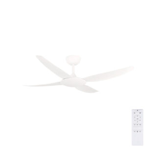 Brilliant Amari Smart DC Ceiling Fan with Remote - White 52" - Image 1