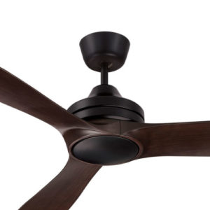 Mercator Lora DC Ceiling Fan with Remote - Black and Dark Timber 60" - Image 2