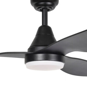 Three Sixty Simplicity DC Ceiling Fan with LED Light Black 52" Motor