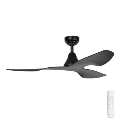 Three Sixty Simplicity DC Ceiling Fan with Remote Black 45-inch