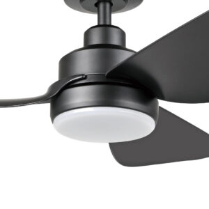 Eglo Torquay DC Ceiling Fan with LED Light Matte Black 42-inch Motor