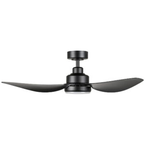 Eglo Torquay DC Ceiling Fan with LED Light Matte Black 42-inch Side View