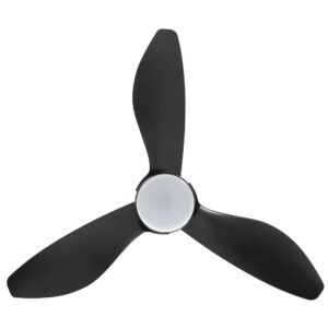 Eglo Torquay DC Ceiling Fan with LED Light Matte Black 48-inch Blades