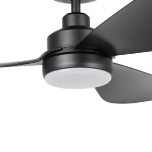 Eglo Torquay DC Ceiling Fan with LED Light Matte Black 48-inch Motor