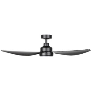 Eglo Torquay DC Ceiling Fan with LED Light Matte Black 48-inch Side View