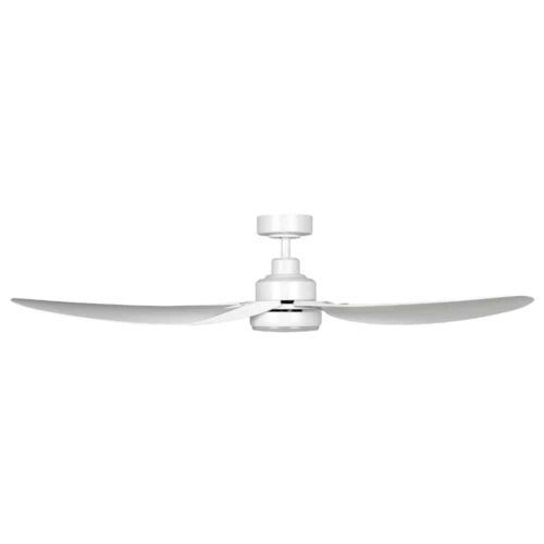 Eglo Torquay DC Ceiling Fan with LED Light Matte White 56-inch Side View
