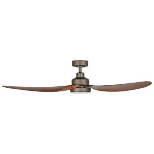 Eglo Torquay DC Ceiling Fan with LED Light Oil Rubbed Bronze 56-inch Side View