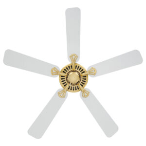 Eglo Waikiki AC Ceiling Fan Brass Motor with White Blades 52-inch Blades