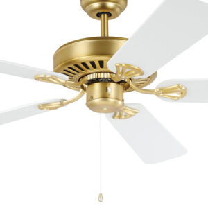 Eglo Waikiki AC Ceiling Fan Brass Motor with White Blades 52-inch Motor