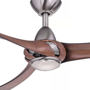 Three Sixty Arumi v2 Ceiling Fan in Pewter with Koa Blades 52" Motor