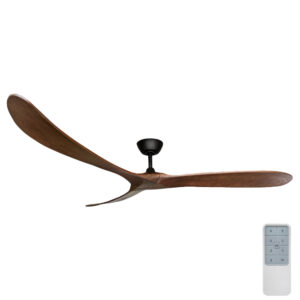 Three Sixty Timbr DC Ceiling Fan with Remote - Black & Walnut 72"