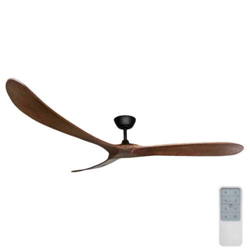 Three Sixty Timbr DC 72" Ceiling Fan with Remote in Black and Walnut