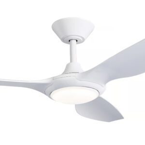 Three Sixty Delta DC 56-inch Ceiling Fan with CCT LED Light White Motor