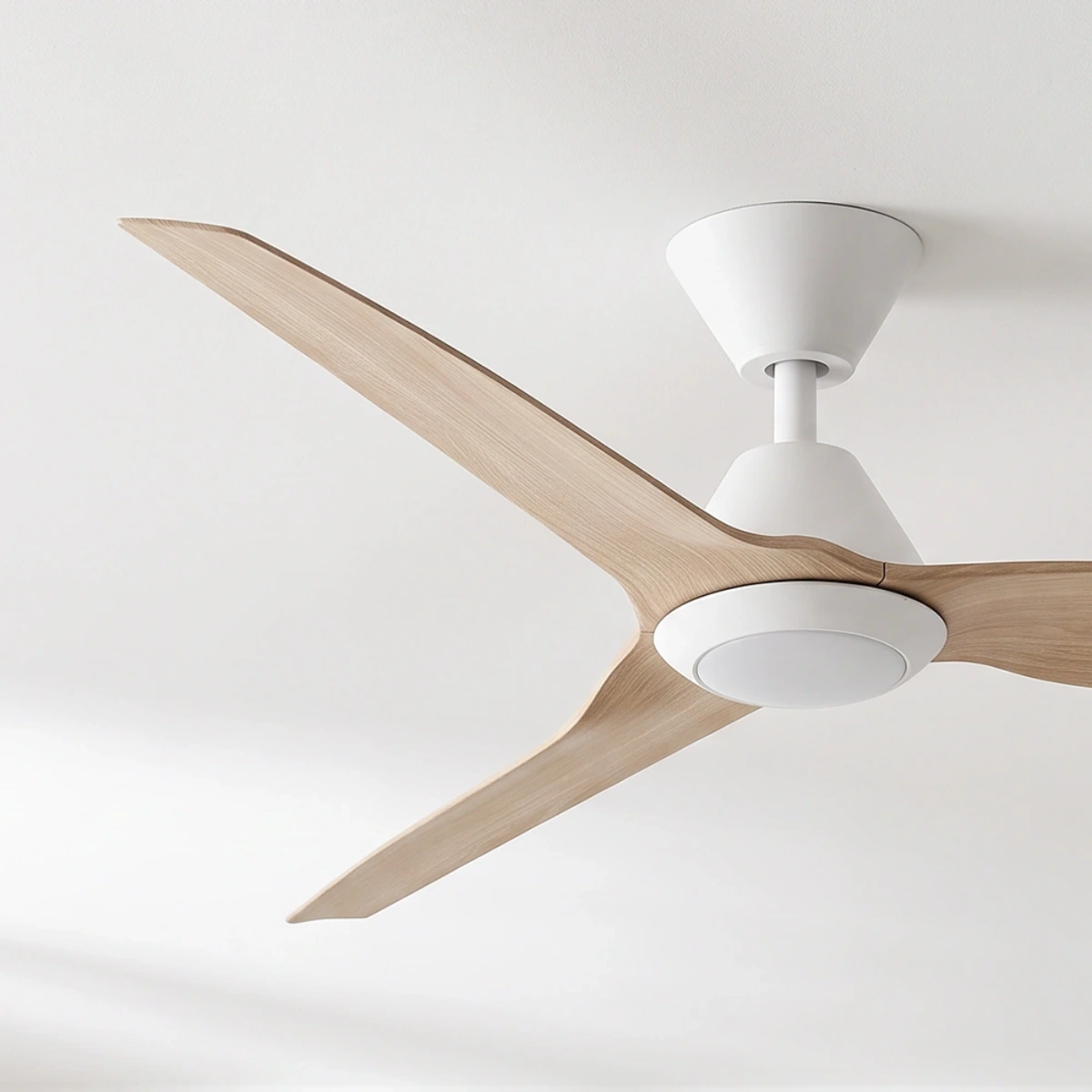 fanco-infinity-id-dc-54-inch-ceiling-fan-with-led-light-white-with-beechwood-timber-style-blades-angled-close-up-insitu