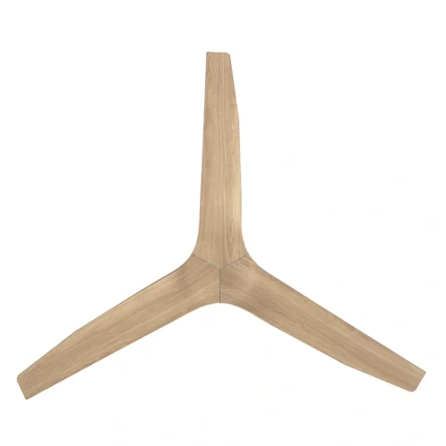 Fanco Infinity-iD DC SMART Ceiling Fan with Remote - White with Beechwood Timber Look Blades 54" - bottom view