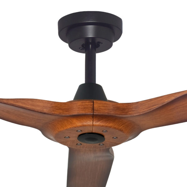 Hunter Pacific Radical 3 DC Ceiling Fan - Matte Black with Koa Blades 60"