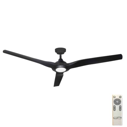 Hunter Pacific Radical 3 DC Ceiling Fan with LED Light - Matte Black 60"