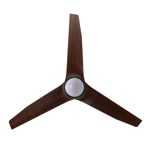 Fanco Infinity-iD DC Ceiling Fan SMART/Remote with Dimmable CCT LED Light - Black with Spotted Gum Blades 48"