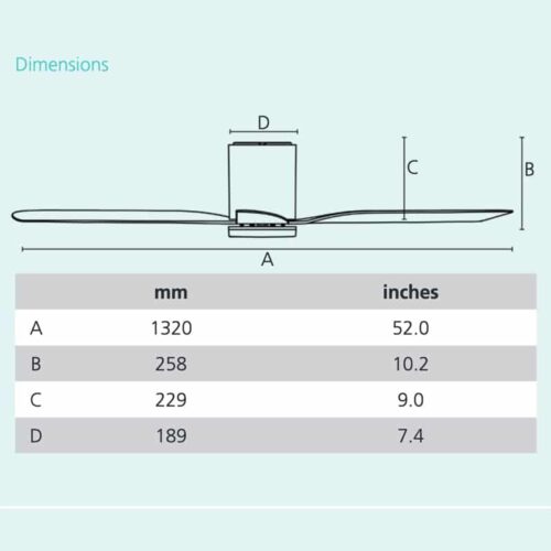 eglo Seacliff with light dimensions 132cm
