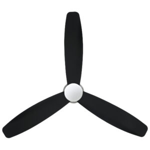 Eglo Seacliff DC Low-profile Ceiling Fan with LED Light Black 52-inch Blades