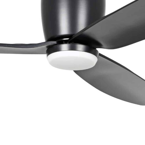 Eglo Seacliff DC Low-profile Ceiling Fan with LED Light Black 52-inch Motor