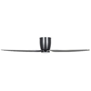 Eglo Seacliff DC Low-profile Ceiling Fan with LED Light Black 52-inch Side View