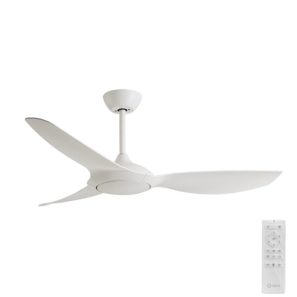 Claro Glider DC Ceiling Fan with Remote - White 52"