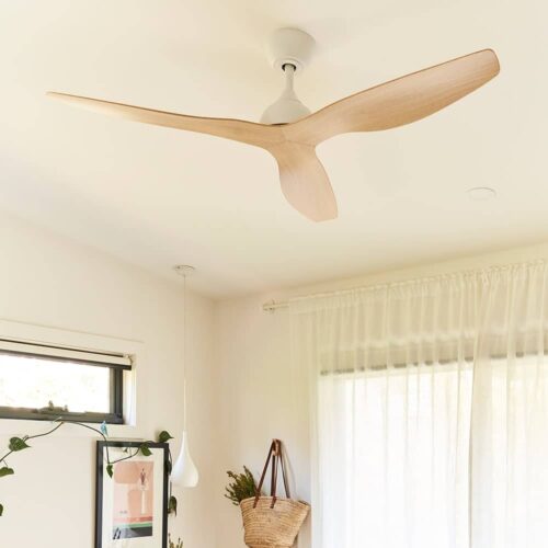 modern Scandinavian style fan in bedroom