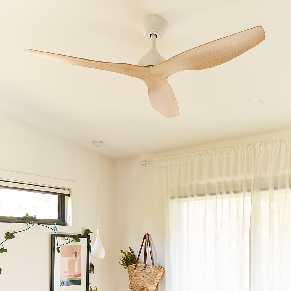 modern Scandinavian style fan in bedroom