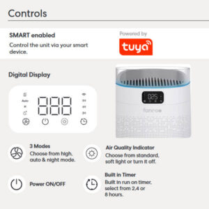 fanco bright air purifier controls