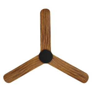 Eglo Iluka DC 52-inch Ceiling Fan Black with Timber Blades