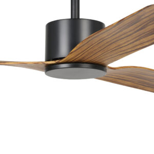 Eglo Iluka DC 52-inch Ceiling Fan Black with Timber Blades Motor