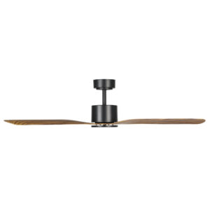 Eglo Iluka DC 52-inch Ceiling Fan Black with Timber Blades Side View