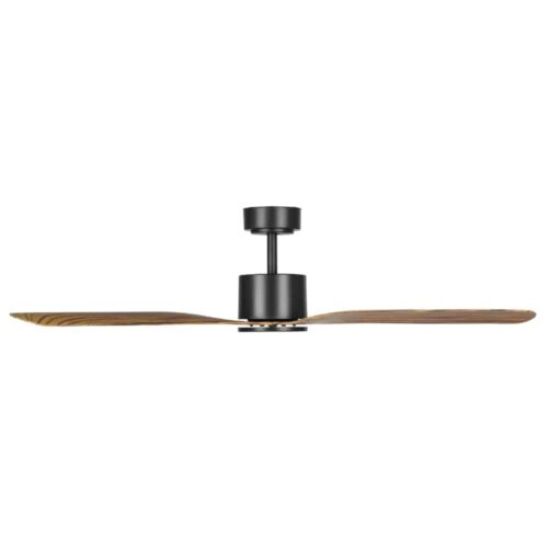 Eglo Iluka DC 52-inch Ceiling Fan Black with Timber Blades Side View