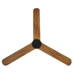 Eglo Iluka DC 60-inch Ceiling Fan with Remote Black with Timber-style Blades