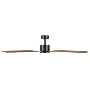 Eglo Iluka DC 60-inch Ceiling Fan with Remote Black with Timber-style Side View