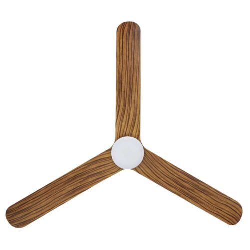 Eglo Iluka DC 60-inch Ceiling Fan with LED Light Black with Timber-style Blades