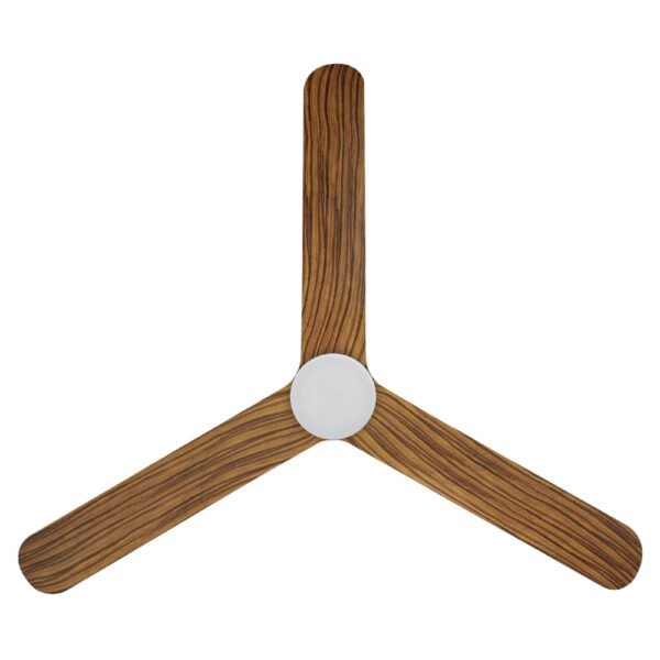 Eglo Iluka DC Low Profile Ceiling Fan with Dimmable CCT LED Light - Black with Timber Look Blades 60"