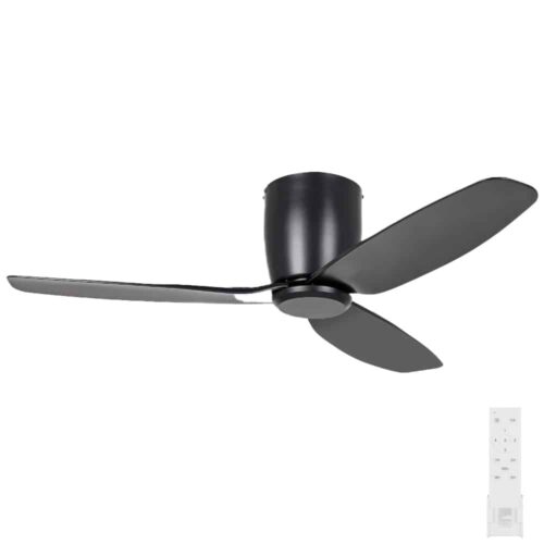Eglo Seacliff DC Low Profile Ceiling Fan Black 44-inch