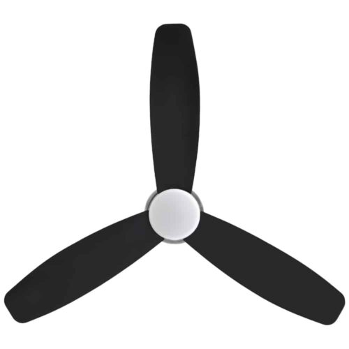 Eglo Seacliff DC Low-profile Ceiling Fan with LED Light Black 44-inch Blades